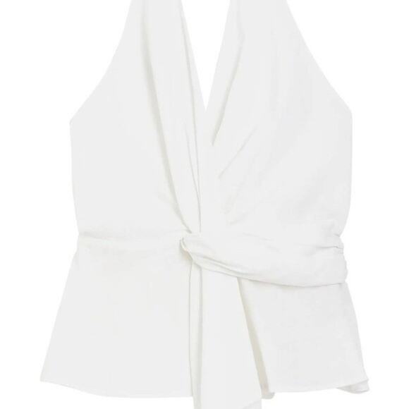 River Island Resort Wear White Tie Front Halter, Vacation, Beachy, Cruise US 10 - Picture 6 of 16